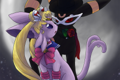 Sailor Espeon and Tuxedo Umbreon
